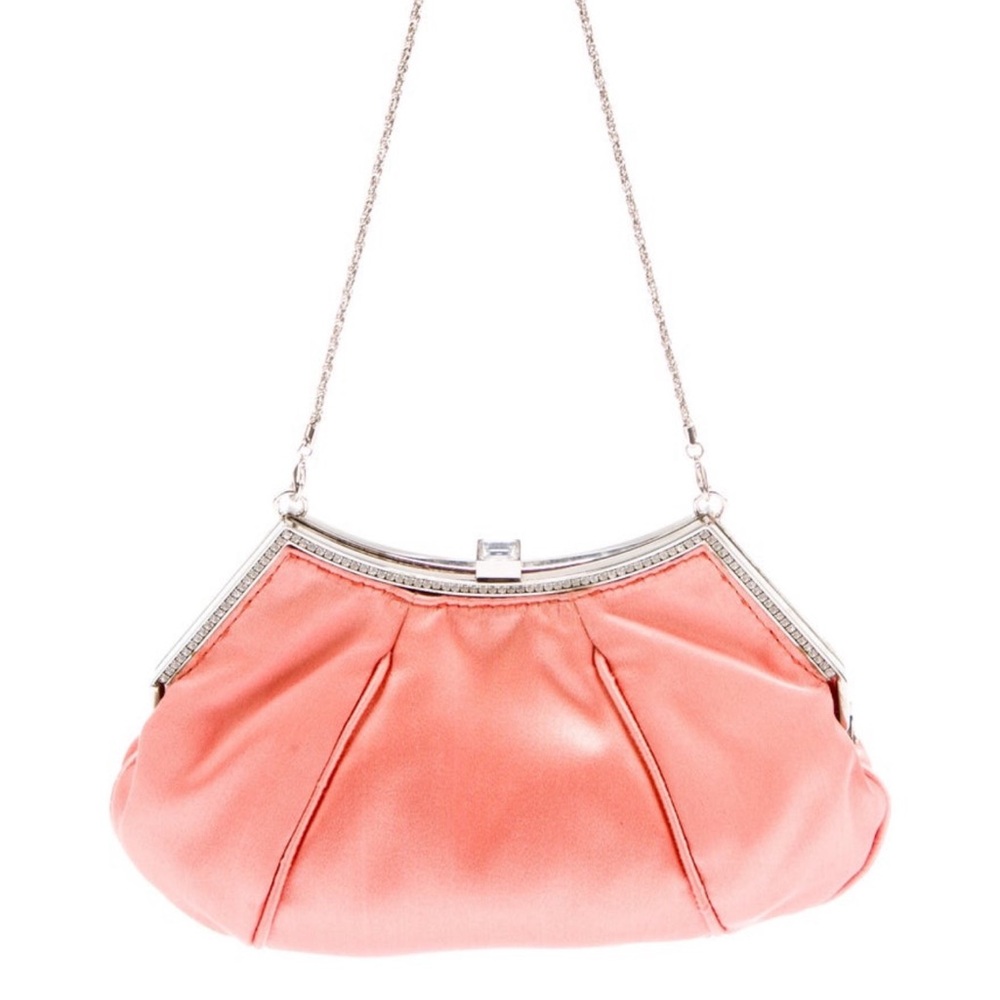 Badgley Mischka Elegant Coral Evening Clutch